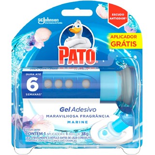 Desodorizador Sanitário Pato Gel Adesivo Marine Refil 6 Discos Aparelh