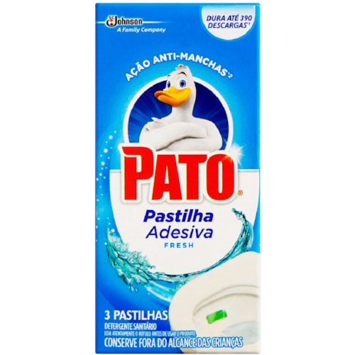 Desodorizador Sanitário Pato Pastilha Adesiva Fresh 3UN