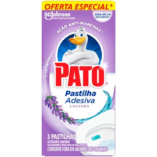 Desodorizador Sanitário Pato Pastilha Adesiva Lavanda 3UN 20% Desconto