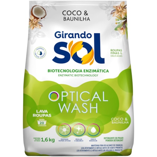 Detergente em Pó Girando Sol Coco & Baunilha Sachet 1,6Kg