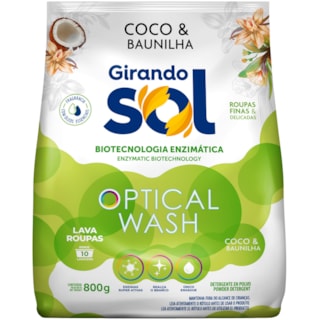 Detergente em Pó Girando Sol Coco & Baunilha Sachet 800g