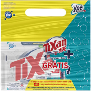 Detergente em Pó Tixan Ypê 1,6Kg + Lenço Desinfetante