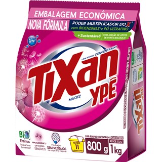 Detergente em Pó Tixan Ypê Maciez Sachê 800g