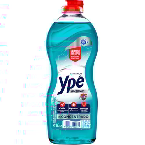 Detergente Ypê Gel Concentrado Antibac 416g