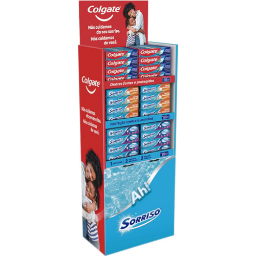 Display Creme Dental Colgate e Sorriso