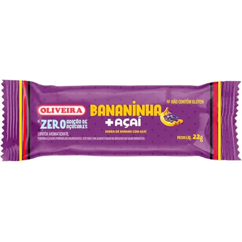 Doce Bananinha Oliveira +Açaí Zero Açúcar 22g