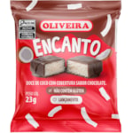 Doce de Coco Oliveira Encanto Cobertura de Chocolate 23g