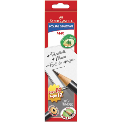 EcoLápis Grafite Faber-Castell Leve 14 Pague 12