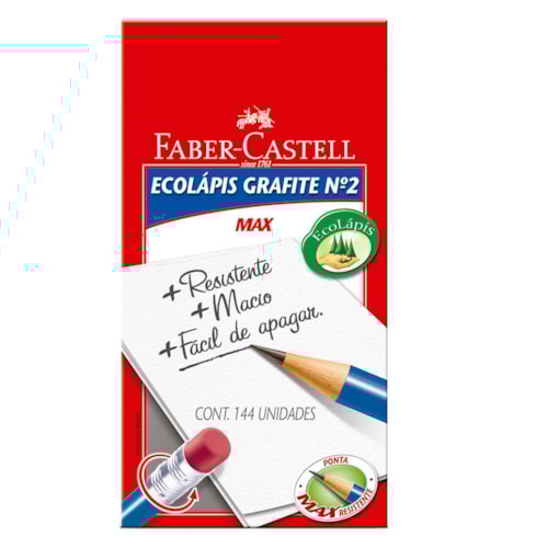 Ecolápis Grafite Faber-Castell Max Azul 144 unidades