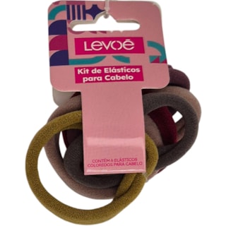 Elástico Para Cabelos Levoe Colorido 5Un