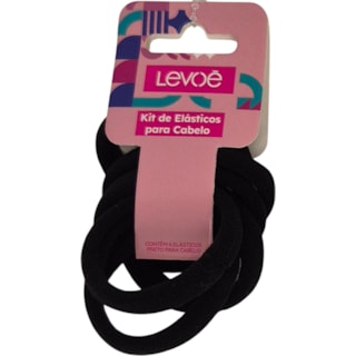 Elástico Para Cabelos Levoe Preto 5Un