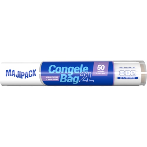 Embalagem de Freezer Majipack Congela Bag Rolo 2L 50Un