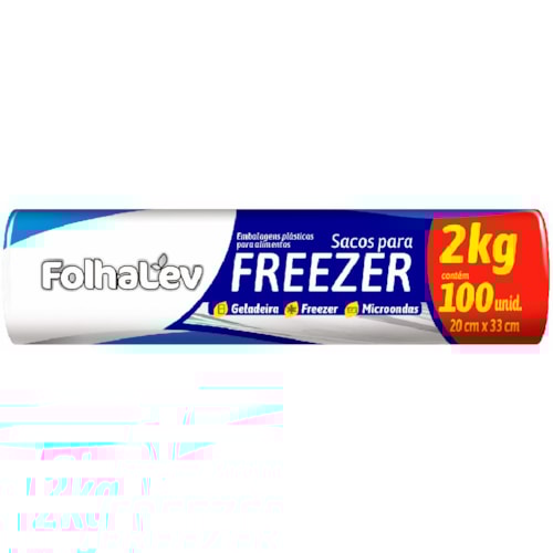 Embalagens Plásticas Folhalev Para Freezer 2Kg 100Un