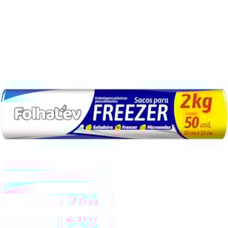 Embalagens Plásticas Folhalev Para Freezer 2Kg 50Un