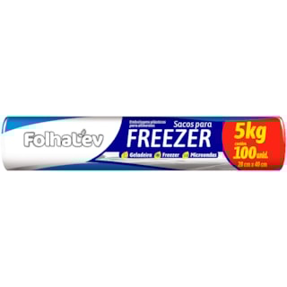 Embalagens Plásticas Folhalev Para Freezer 5Kg 100Un
