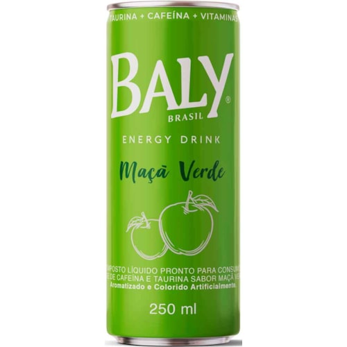 Energético Baly Sabor Maçã Verde Lata 250ml