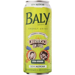 Energético Baly Sem Açúcar Sabor Uva Verde 473ml