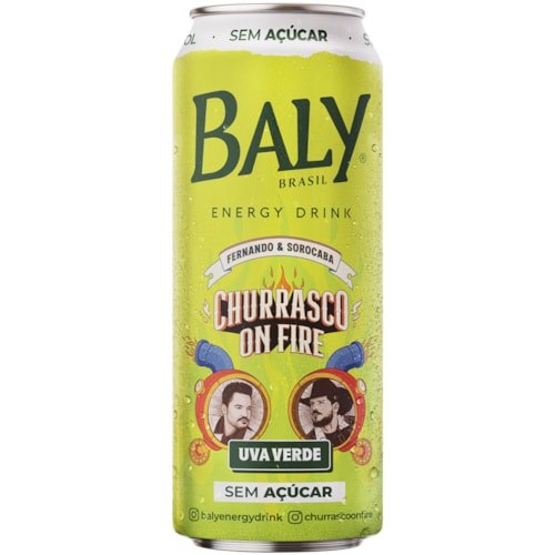 Energético Baly Sem Açúcar Sabor Uva Verde 473ml
