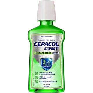 Enxaguante Bucal Cepacol Menta Protect +Flúor 250ml
