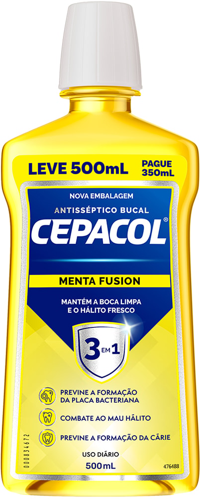 Enxaguante Bucal Cepacol Plus Menta Fusion L500P350ml - Destro