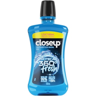 Enxaguante Bucal Close Up Ice Com Alcool 500ml
