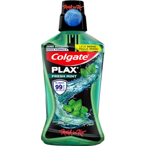 Enxaguante Bucal Colgate Plax Fresh Mint Leve 500 Pague 350ml