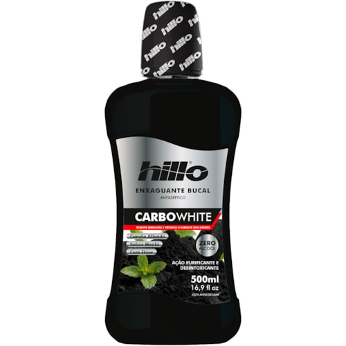 Enxaguante Bucal Hillo Carbowhite 500ml