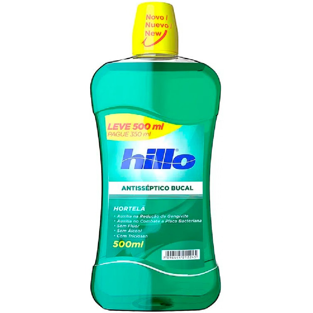 Enxaguante Bucal Hillo Hortelã Leve 500ml Pague 350ml - Destro