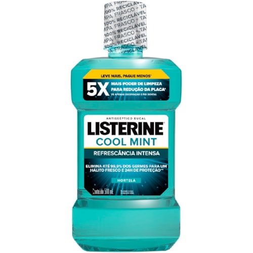 Enxaguante Bucal Listerine Cool Mint Refrescância Intensa 500ml