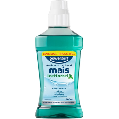 Enxaguante Bucal Powerdent Hortelã 500ml 350ml