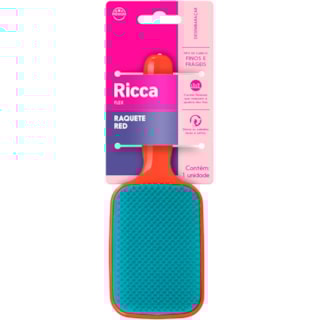 Escova de Cabelo Ricca Flex Raquete Red