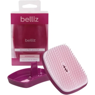 Escova de Cabelos Belliz Flex Pocket Cassis