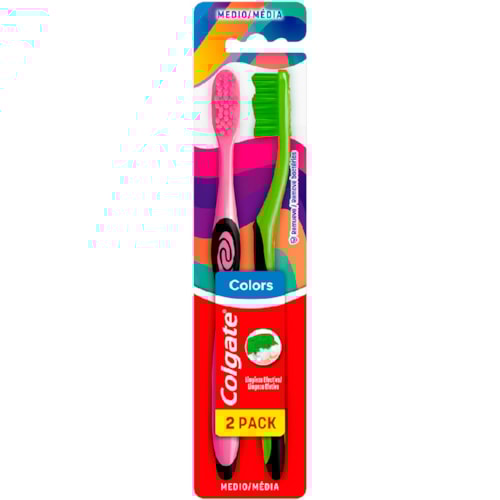 Escova de Dentes Colgate Colors 2 Unidades - Destro