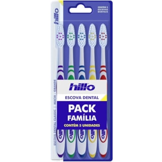 Escova de Dentes Hillo Pack Família 5Un