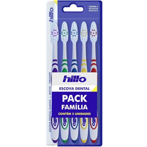 Escova de Dentes Hillo Pack Família 5Un