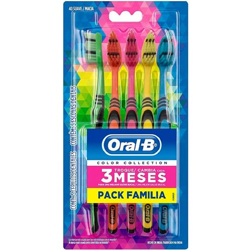 Escova de Dentes Oral-B Crayon Pack Família 5Un