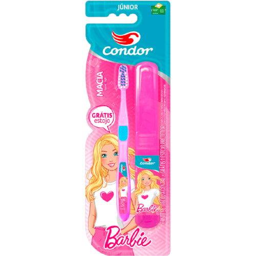 Escova Dental Condor Barbie Com Estojo