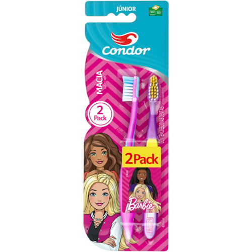 Escova Dental Condor Junior Barbie 2Un