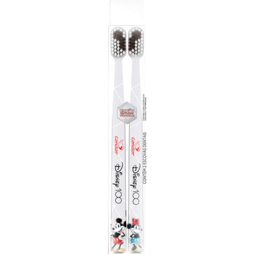 Escova Dental Condor Mickey e Minnie Ultra Macia 2Un