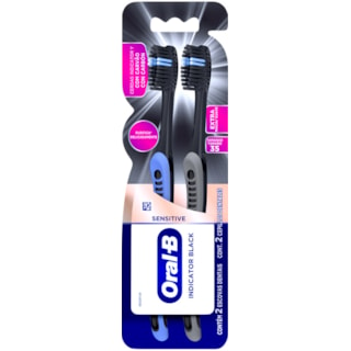 Escova Dental Oral B Indicator Black Sensitive Extra Macia 2Un