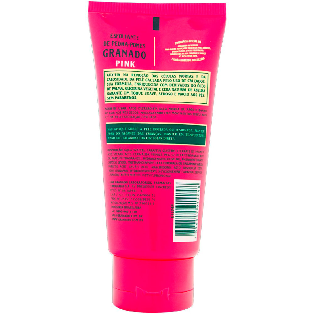 ESFOLIANTE DE PEDRA-POMES PARA OS PÉS GRANADO PINK COM 80G