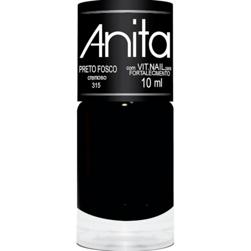 Esmalte Anita Cremoso Preto Fosco 10ml