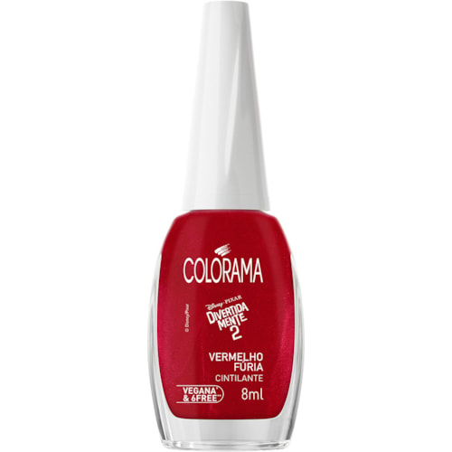 Esmalte Colorama Divertidamente 2 Vermelho Fúria Cintilante 8ml