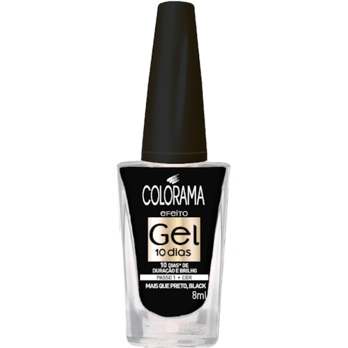Esmalte Colorama Efeito Gel Mais que Preto Black 8ml