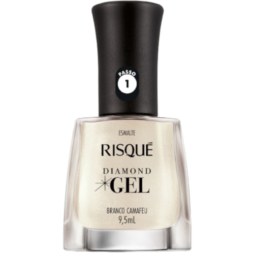 Esmalte Cremoso Risqué Diamond Gel Branco Camafeu 9,5ml