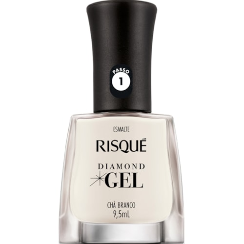 Esmalte Cremoso Risqué Diamond Gel Chá Branco 9,5ml