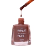 Esmalte Cremoso Risqué Diamond Gel Couro Nude 9,5ml