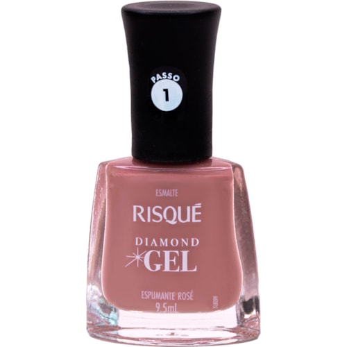 Esmalte Cremoso Risqué Diamond Gel Espumante Rosé 9,5ml