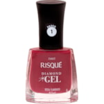 Esmalte Cremoso Risqué Diamond Gel Rosa Flambado 9,5ml