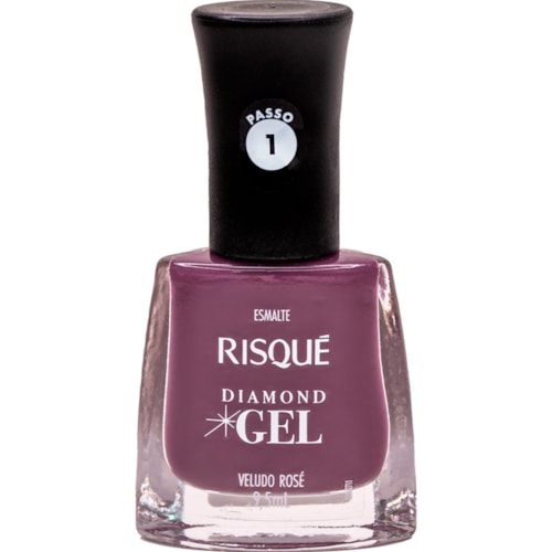 Esmalte Cremoso Risqué Diamond Gel Veludo Rosé 9,5ml